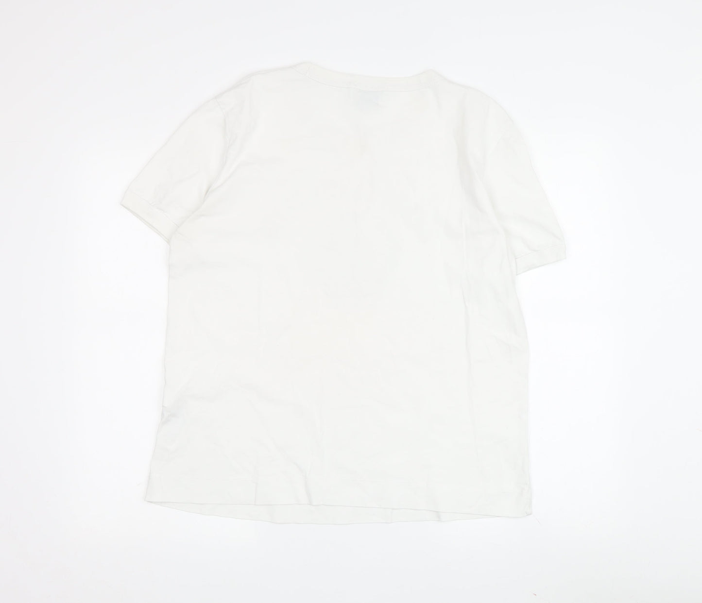 Unisex Adults UK Size M Zara White Jersey T-Shirt