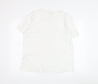 Unisex Adults UK Size M Zara White Jersey T-Shirt