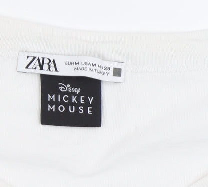 Unisex Adults UK Size M Zara White Jersey T-Shirt
