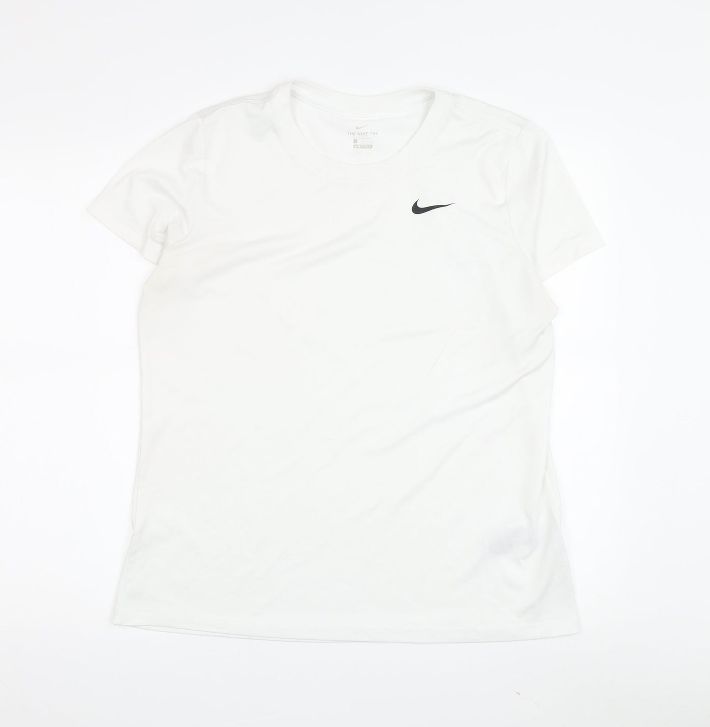 Nike Men's White T-Shirt L Regular Fit Short Sleeve