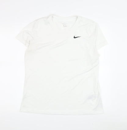 Nike Men's White T-Shirt L Regular Fit Short Sleeve