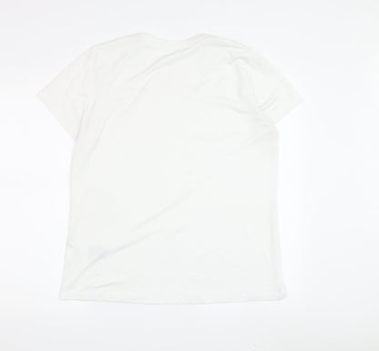 Nike Men's White T-Shirt L Regular Fit Short Sleeve