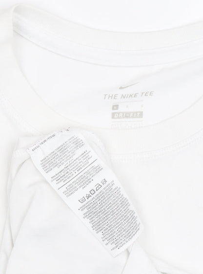 Nike Men's White T-Shirt L Regular Fit Short Sleeve