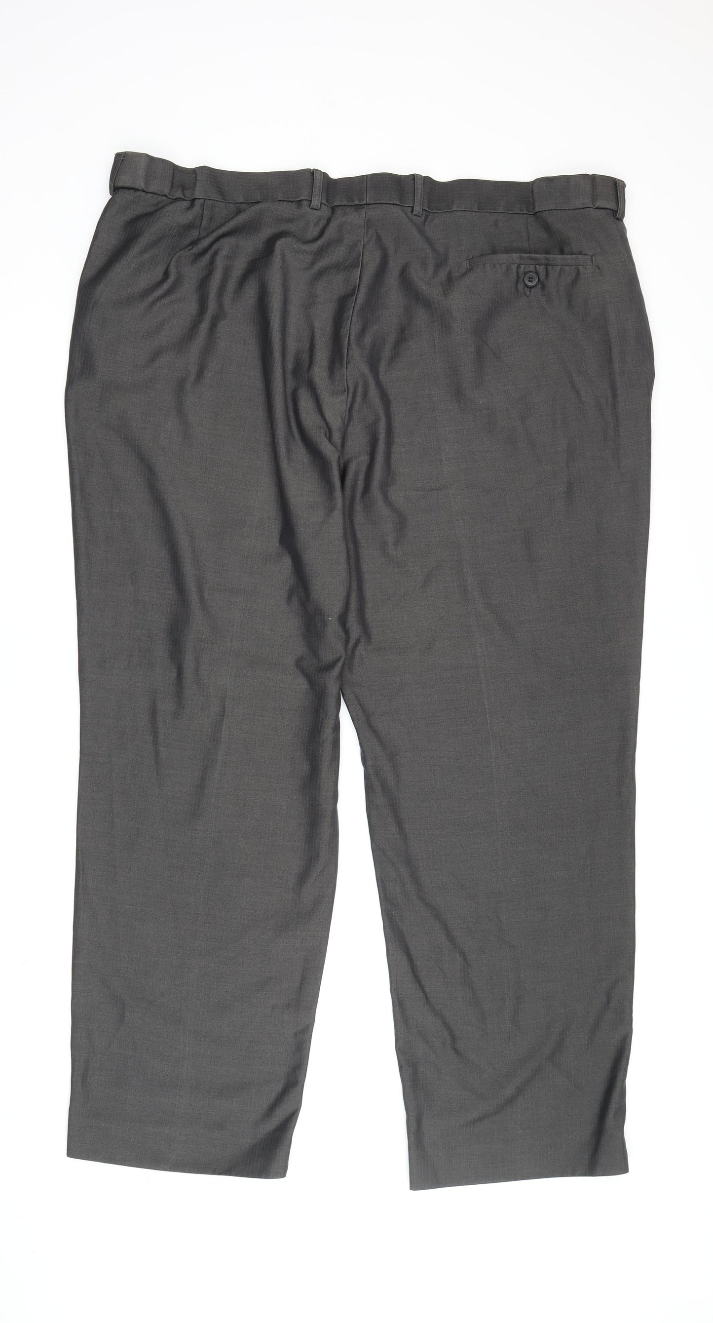 Mens UK Size XL Greenwoods Regular Fit Dress Pants Black Trousers