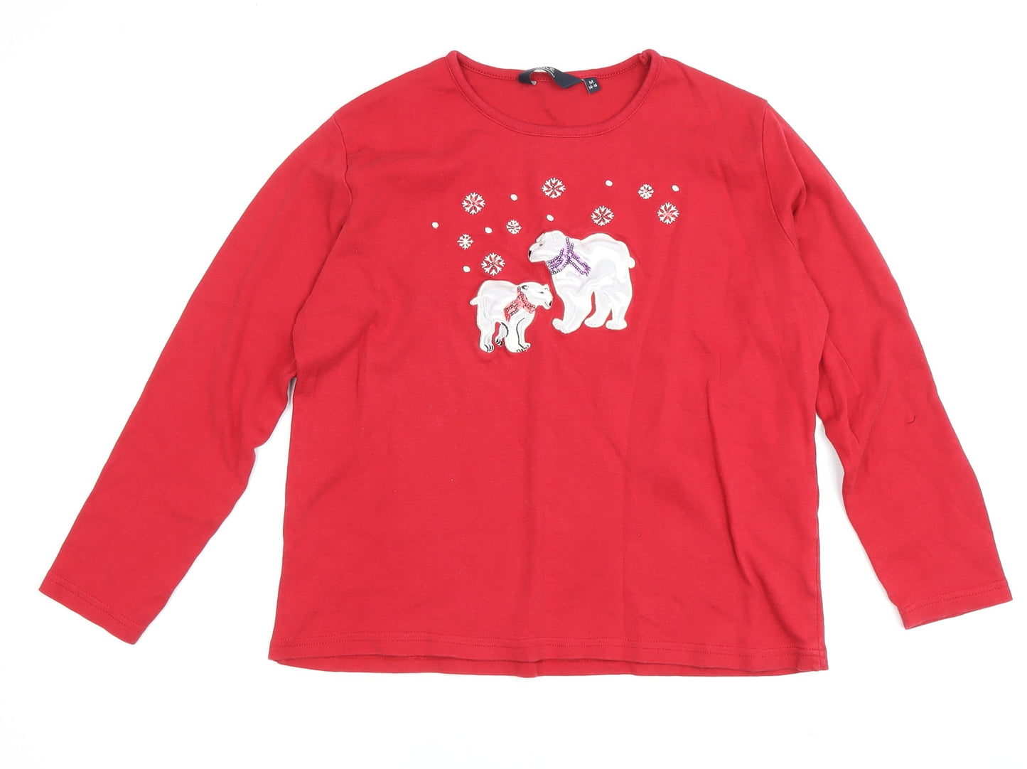 Womens UK Size M ISLE Essentials Red  T-Shirt