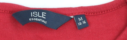Womens UK Size M ISLE Essentials Red  T-Shirt
