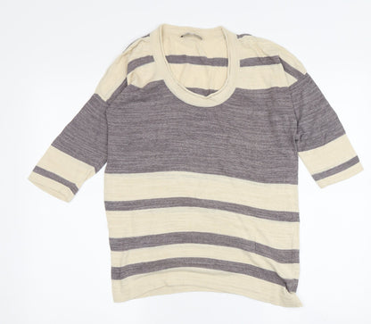 Great Plains Women's Beige Striped Pullover Jumper - Small
