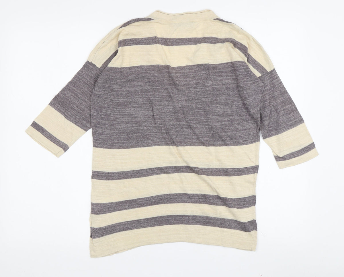Great Plains Women's Beige Striped Pullover Jumper - Small