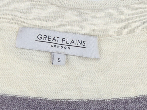Great Plains Women's Beige Striped Pullover Jumper - Small