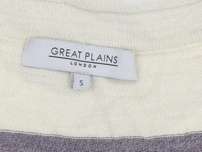 Great Plains Women's Beige Striped Pullover Jumper - Small