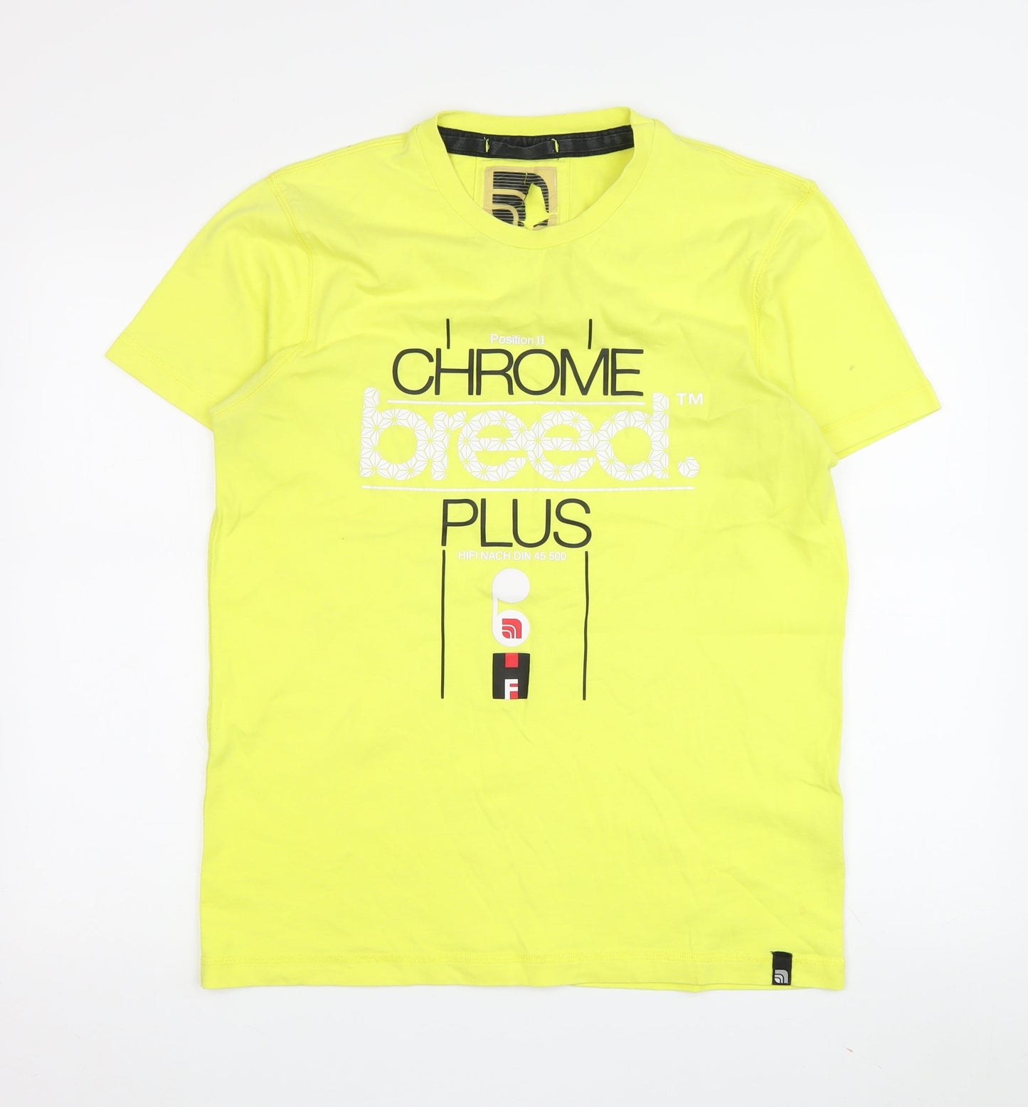 Breed Men's Yellow Graphic Print T-Shirt S