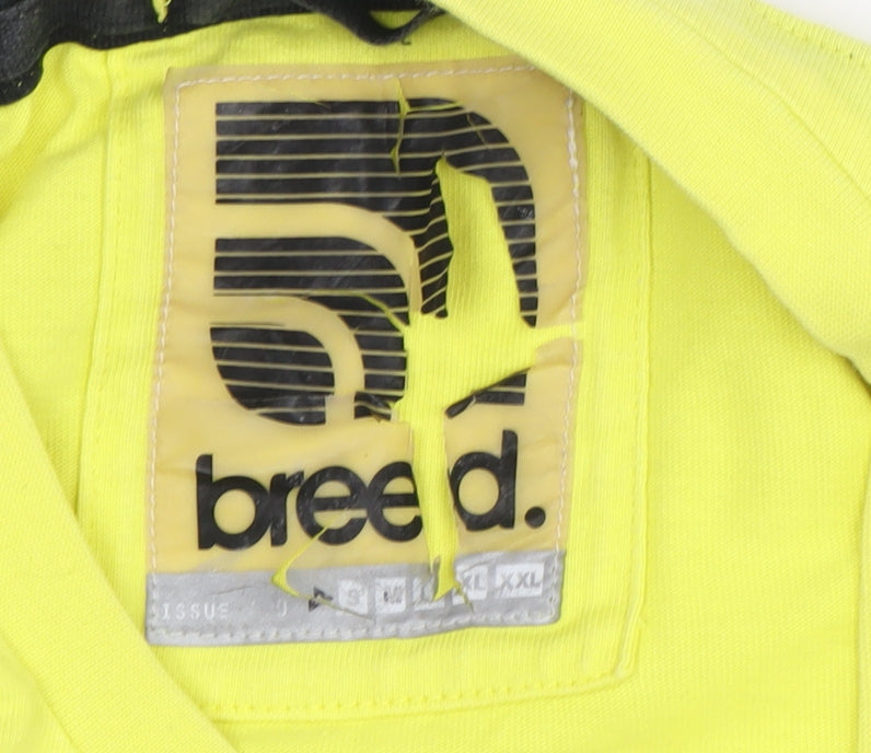 Breed Men's Yellow Graphic Print T-Shirt S