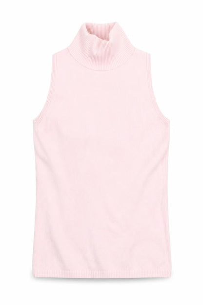 United Colors of Benetton Women's Pink Sleeveless High Neck Tank Size S