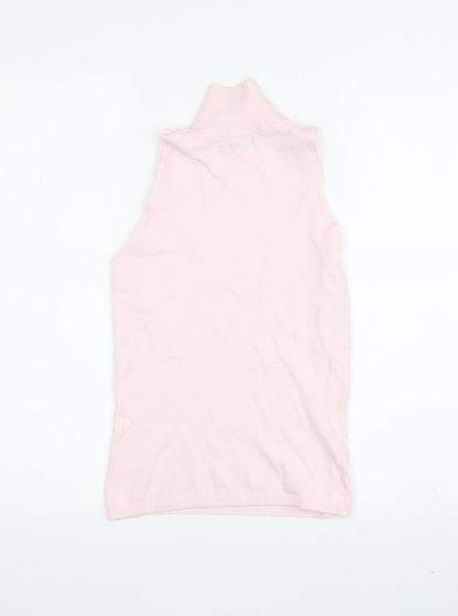 Womens UK Size S Benetton Pink Basic Tank