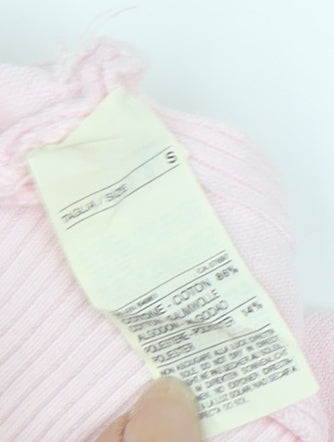 Womens UK Size S Benetton Pink Basic Tank