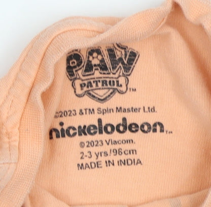 Nickelodeon Paw Patrol Boys Orange T-Shirt 2-3 Years