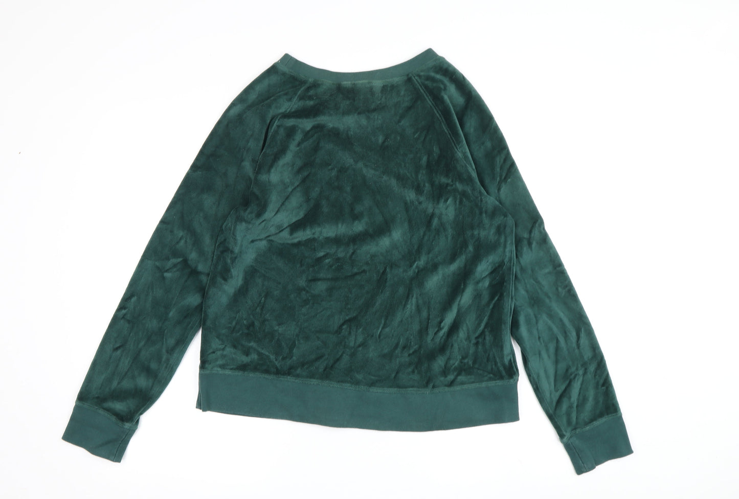 Land's End Women's Green Velour T-Shirt Size S