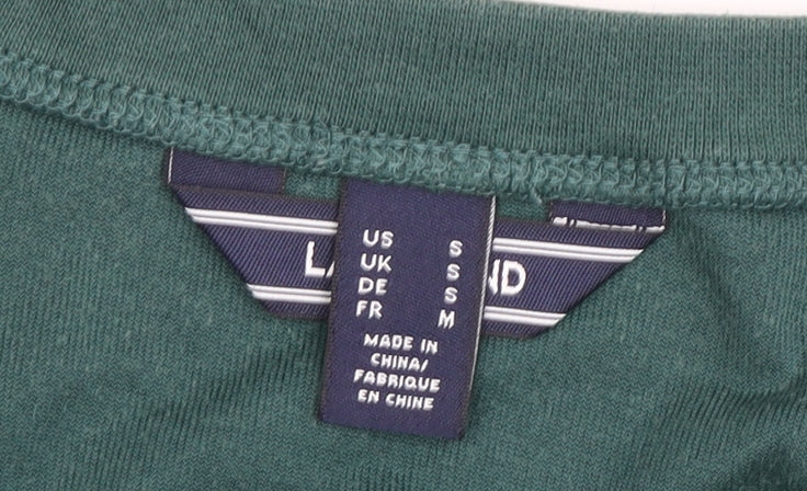 Land's End Women's Green Velour T-Shirt Size S