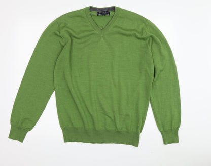 Blazer Men's Green Wool Blend V-Neck Jumper L