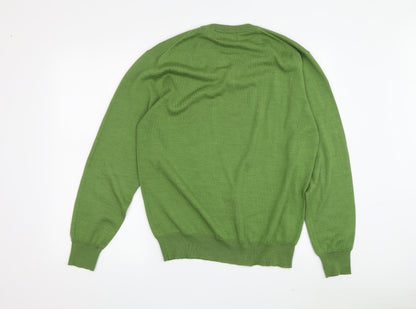 Blazer Men's Green Wool Blend V-Neck Jumper L