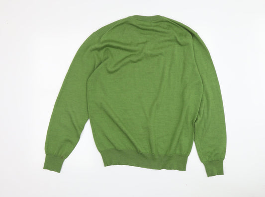 Blazer Men's Green Wool Blend V-Neck Jumper L