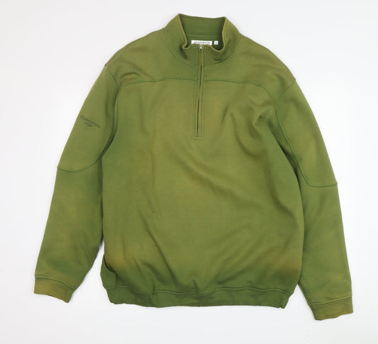 Mens UK Size L Glenmuir Green 1/4 Zip Sweatshirt