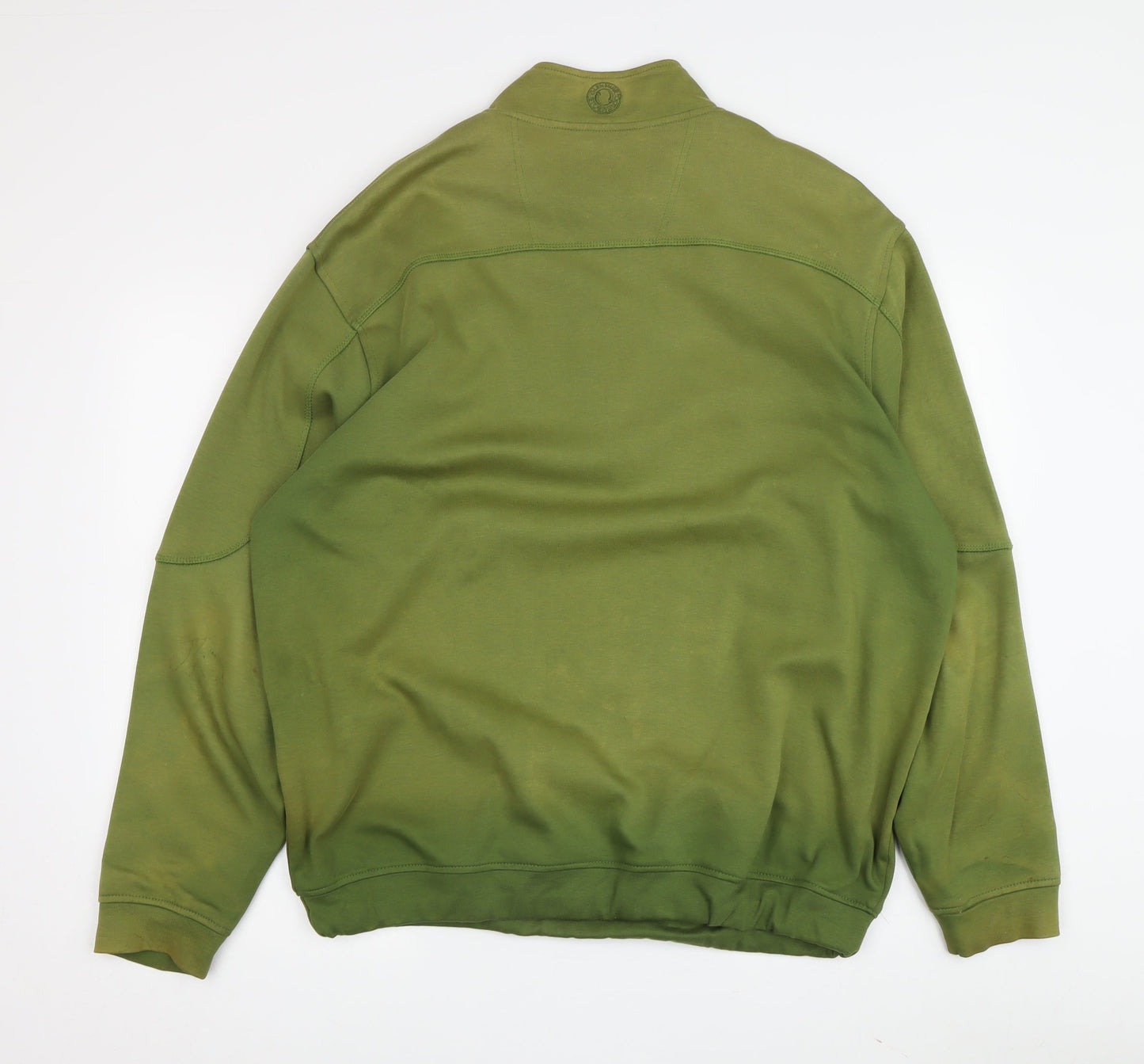 Mens UK Size L Glenmuir Green 1/4 Zip Sweatshirt