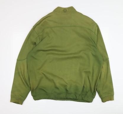 Mens UK Size L Glenmuir Green 1/4 Zip Sweatshirt