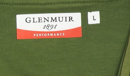Mens UK Size L Glenmuir Green 1/4 Zip Sweatshirt