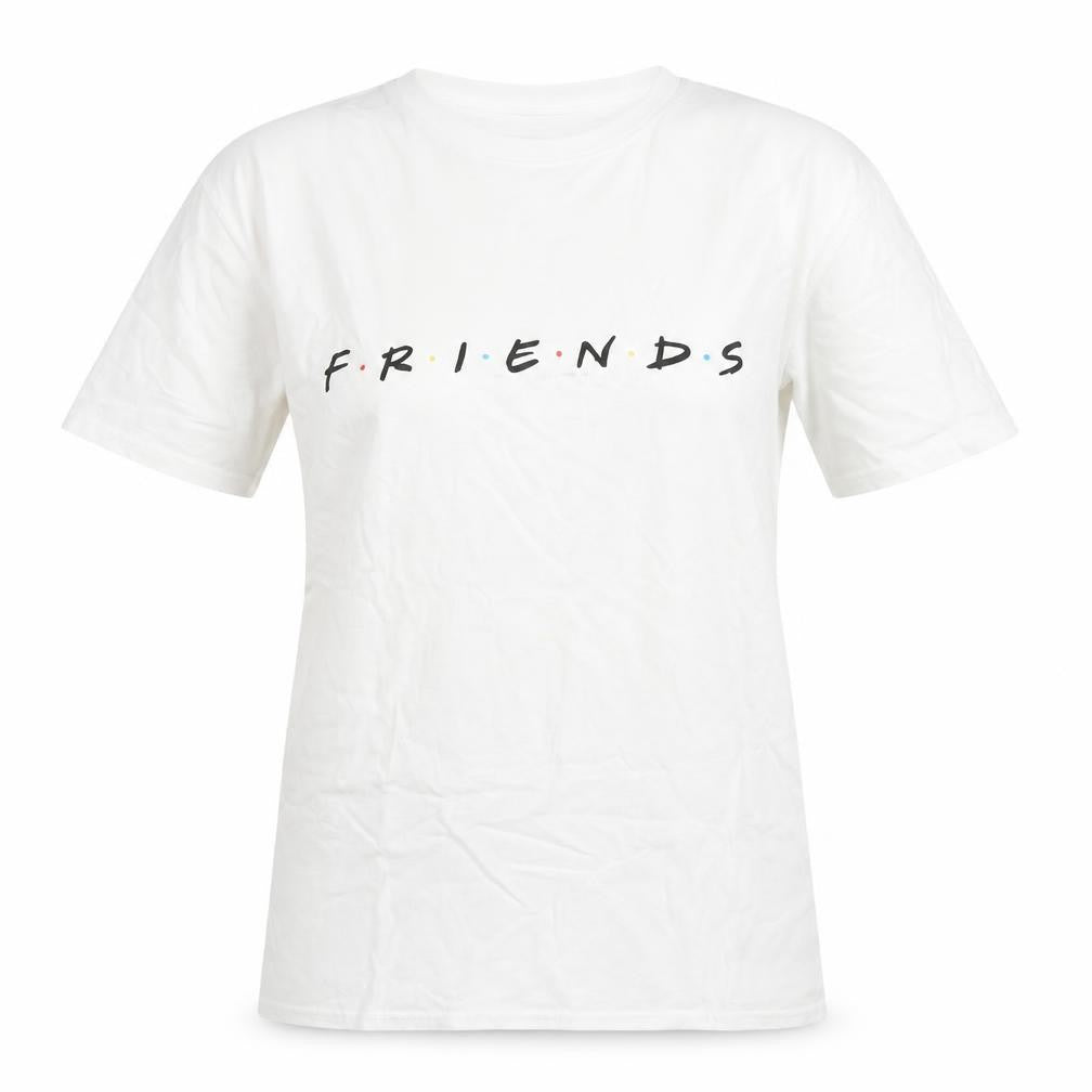 Unisex Adults UK Size M Friends White Basic T-Shirt