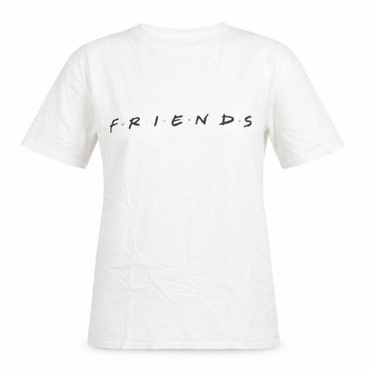 Unisex Adults UK Size M Friends White Basic T-Shirt