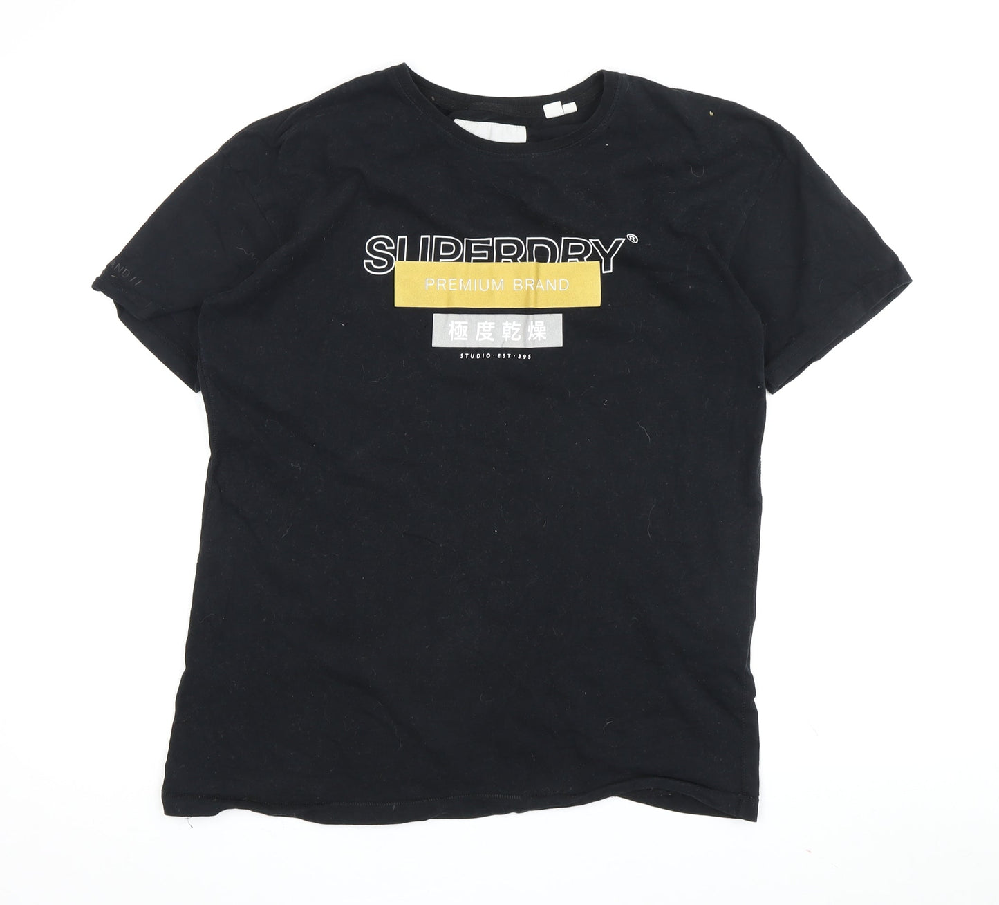 Unisex Adults UK Size 10 Superdry Black Basic T-Shirt