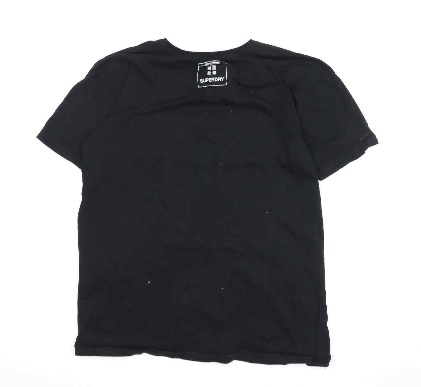 Unisex Adults UK Size 10 Superdry Black Basic T-Shirt