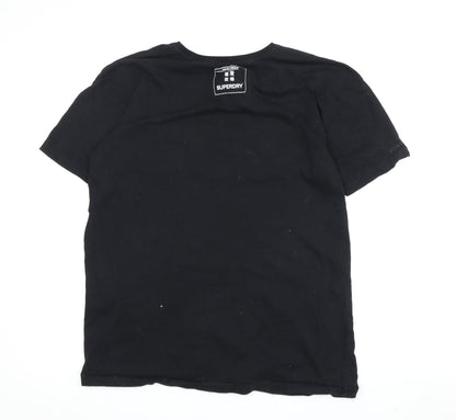 Unisex Adults UK Size 10 Superdry Black Basic T-Shirt