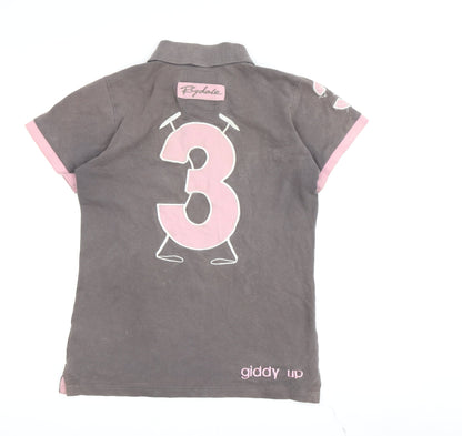Womens UK Size XS Rydale Brown  Polo