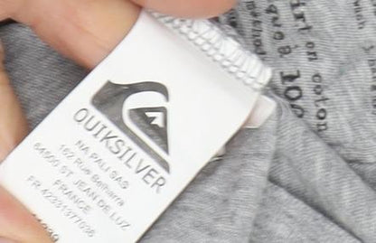 Womens UK Size XS Quiksilver Grey Basic T-Shirt