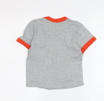 Levi's Boys Grey Ringer T-Shirt XS - Logo Graphic Print