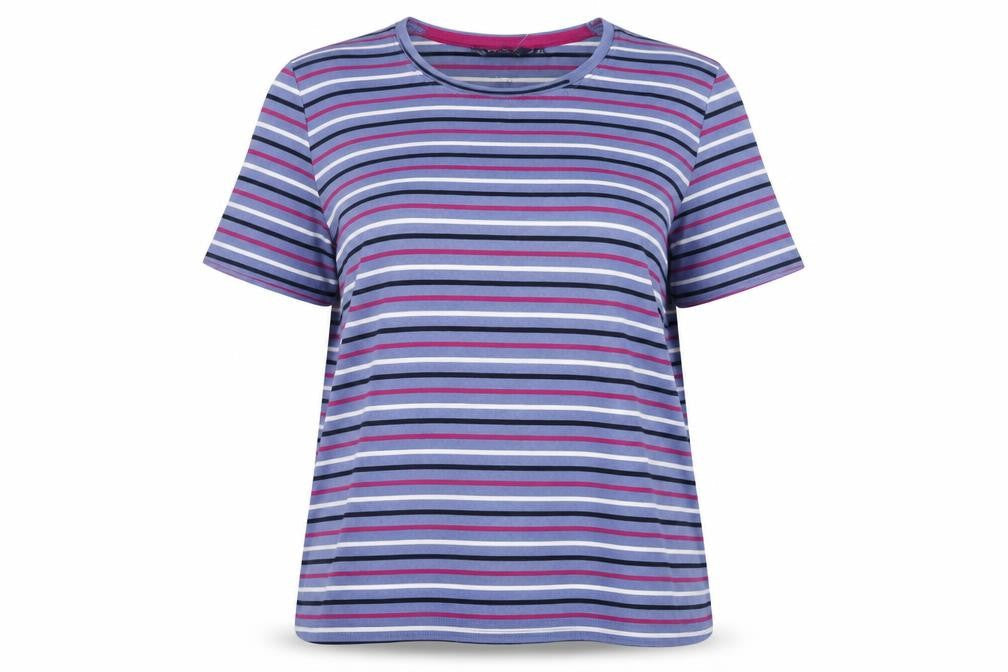 Womens UK Size 14 Isle Multicoloured Basic T-Shirt