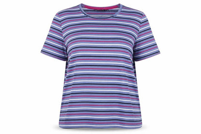 Womens UK Size 14 Isle Multicoloured Basic T-Shirt
