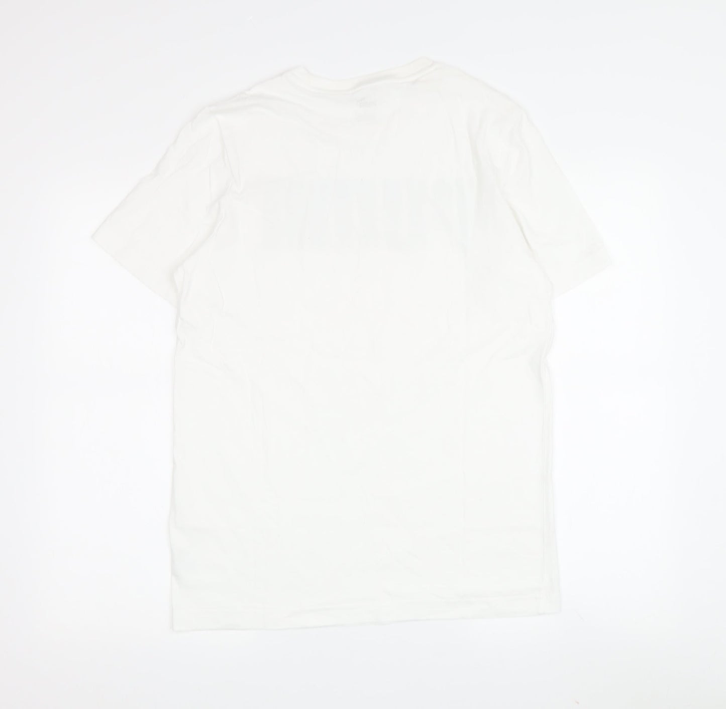 Puma Men's White S Crew Neck Logo T-Shirt