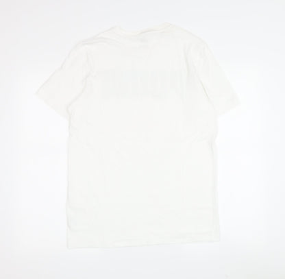 Puma Men's White S Crew Neck Logo T-Shirt