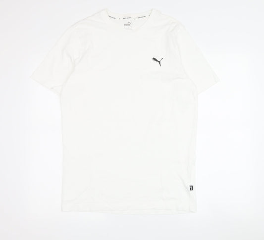 Puma White Men’s T-Shirt S - Breathable Jersey Casual