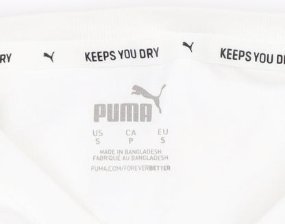 Puma White Men’s T-Shirt S - Breathable Jersey Casual
