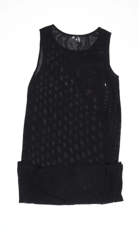 DKNY Women's Black Mesh Tank Dress M