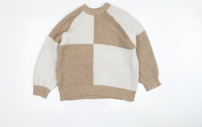 Womens UK Size XL MNG Beige Pullover Jumper