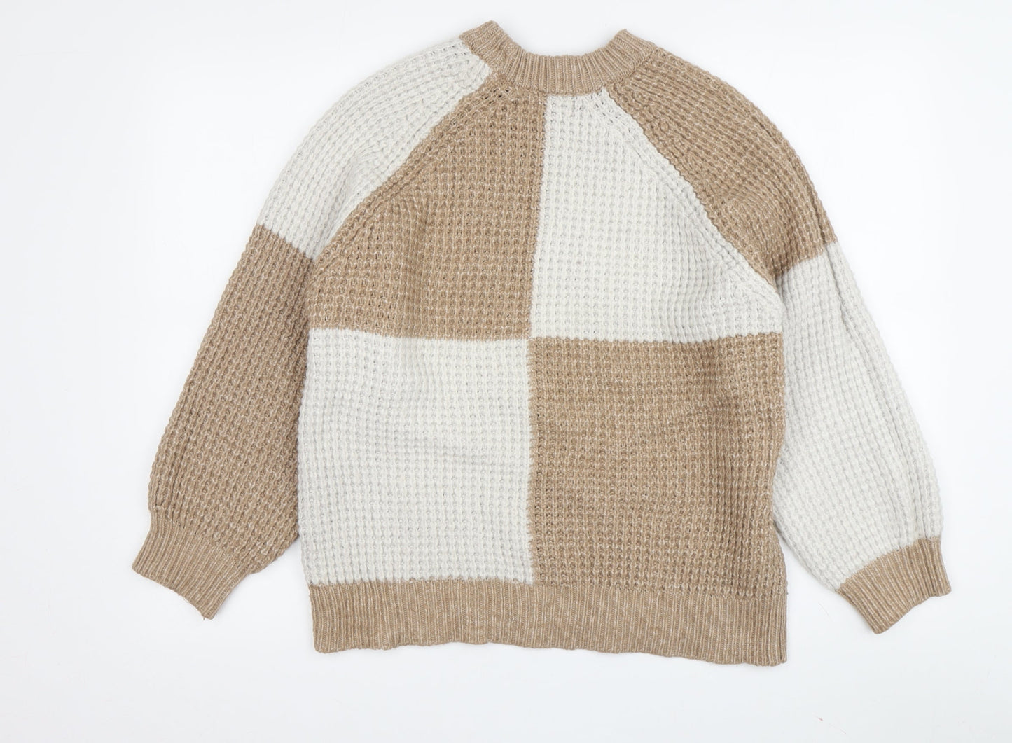 Womens UK Size XL MNG Beige Pullover Jumper