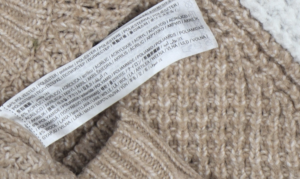 Womens UK Size XL MNG Beige Pullover Jumper