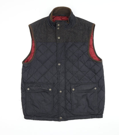 Mens UK Size M Marks and Spencer Black Quilted Coat