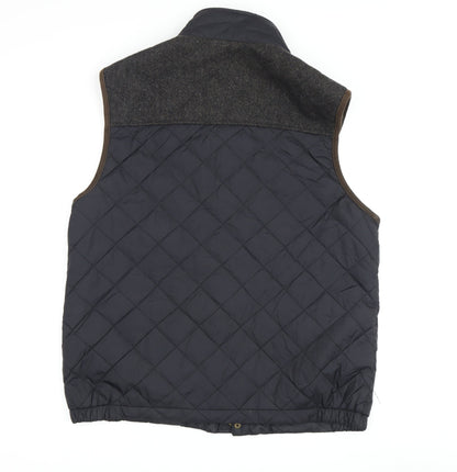 Mens UK Size M Marks and Spencer Black Quilted Coat