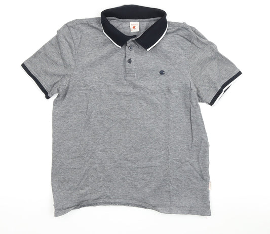SoulCal & Co Men's Grey Short Sleeve Polo M